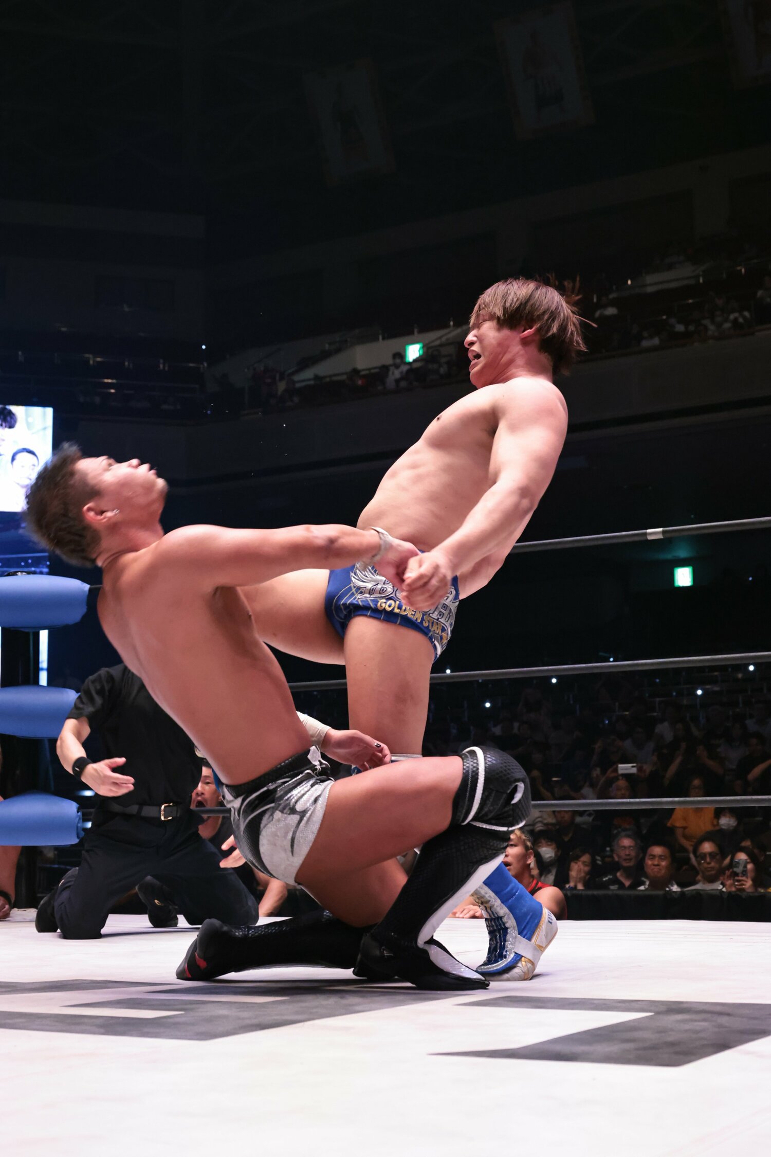 カミゴェが石田にヒットし3カウントを奪った　©GLEAT