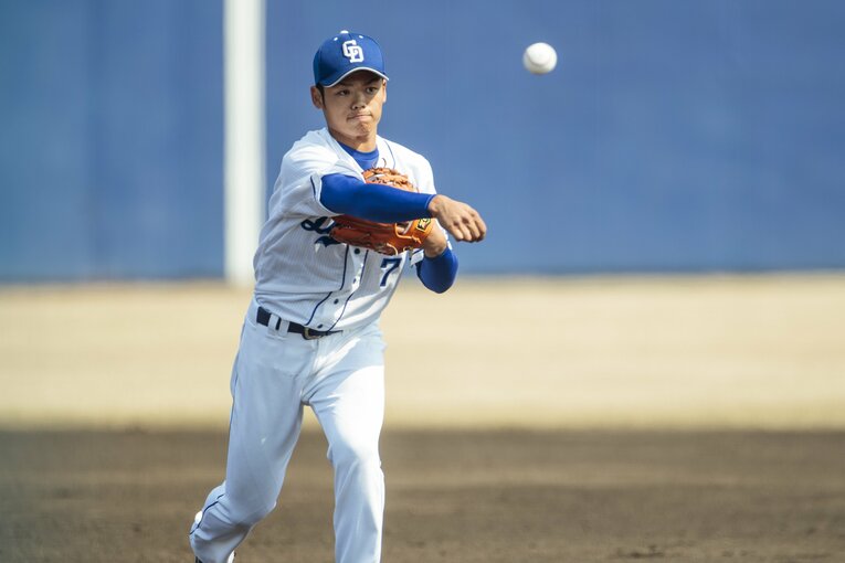 2019年3月、1年目の根尾　©Kiichi Matsumoto