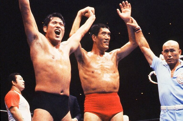 1979年8月26日の『プロレス夢のオールスター戦』で復活したBI砲 ／ photograph by AFLO