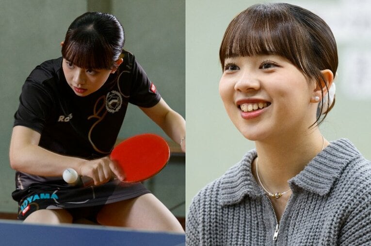 青学大3年生で、Tリーグでも活躍するカットマン・小林りんごのインタビュー【第2回】 ／ photograph by Hirofumi Kamaya