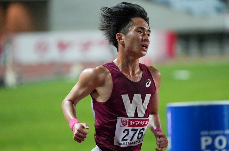 昨季、早稲田のエースとして飛躍した3年生の山口は2区で失速　©Satoshi Wada