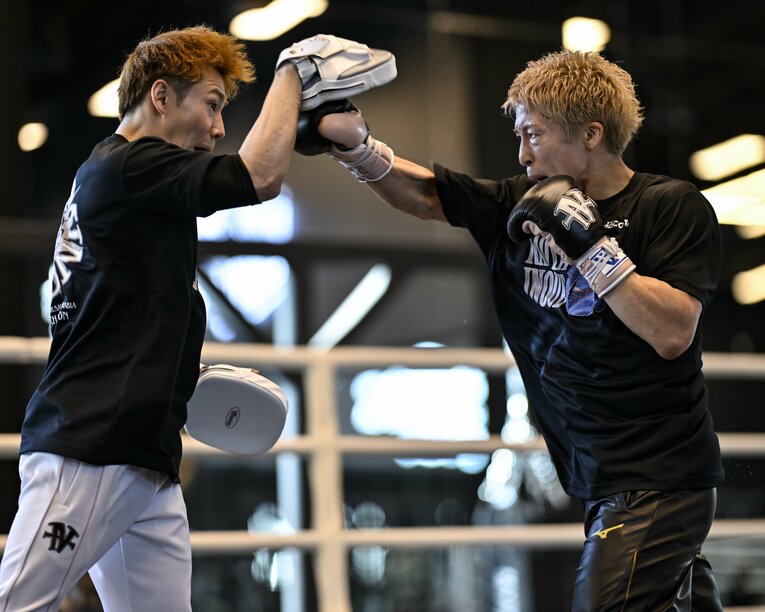 ピカソ戦直前、現地リヤドでの井上尚弥のジムワーク　©Hiroaki Finito Yamaguchi