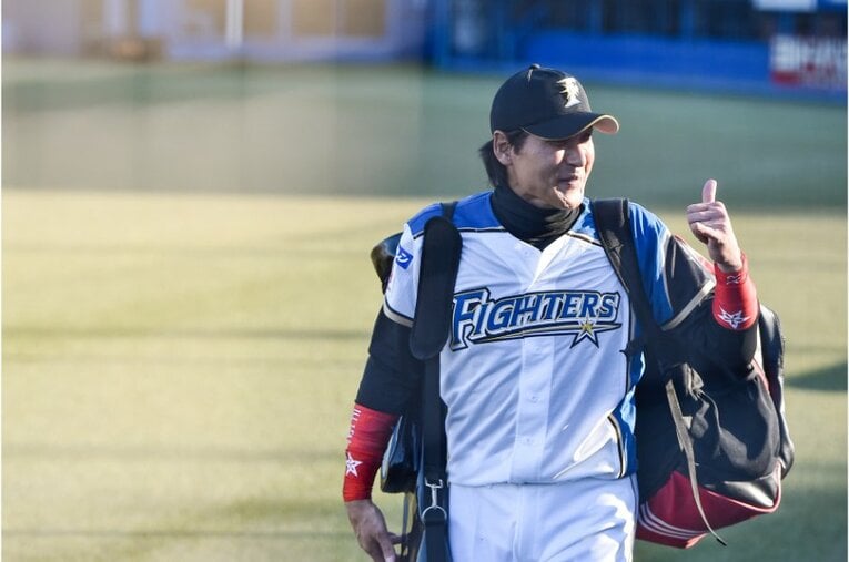 2020年トライアウトの新庄ビッグボス　©Nanae Suzuki