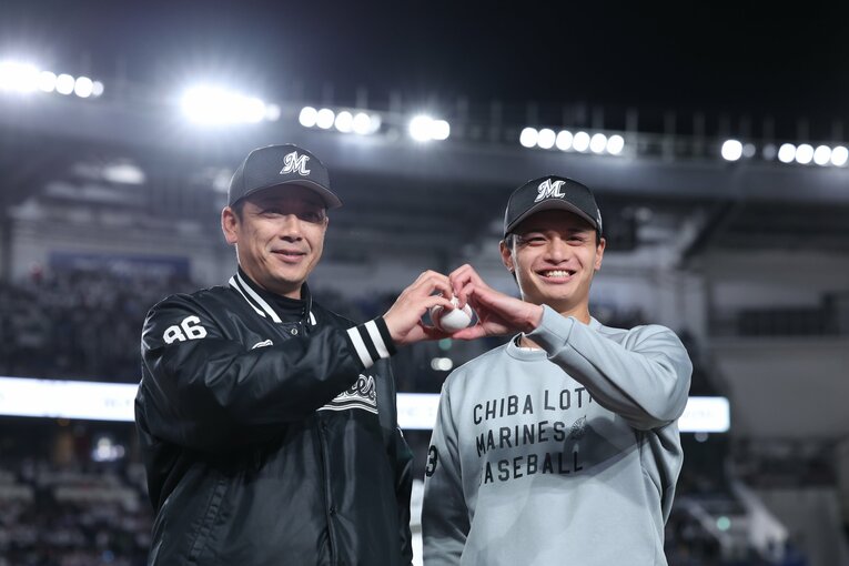 開幕投手に大抜擢で初白星を挙げた毛利海大投手　©Chiba Lotte Marines