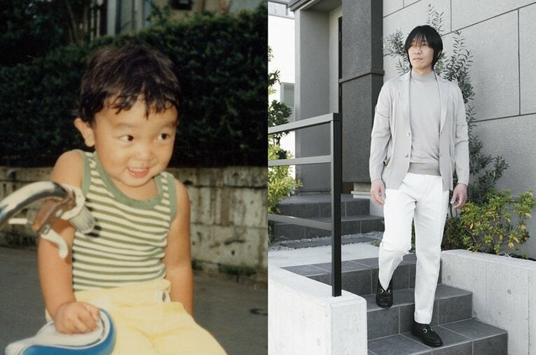幼少期の中村俊輔（写真左・本人提供） ／ photograph by Wataru Sato