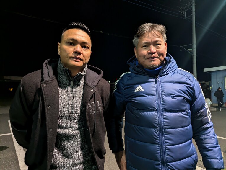 ピエリアンアウンさん（左）とハンセインさん　©︎Takashi Kumazaki