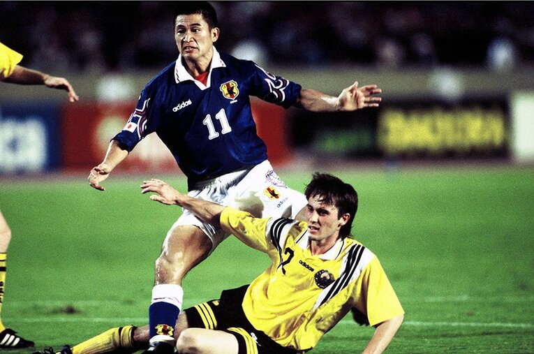 1997年フランスW杯最終予選ウズベキスタン戦 ／ photograph by Kazuaki Nishiyama