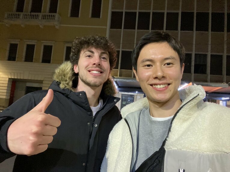 チームメイトたちのサポートにも感謝した高橋藍（本人提供）