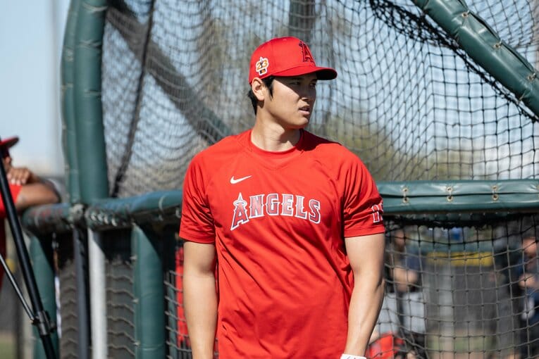 2023年2月の大谷翔平。高校時代との違いは一目瞭然　©Nanae Suzuki