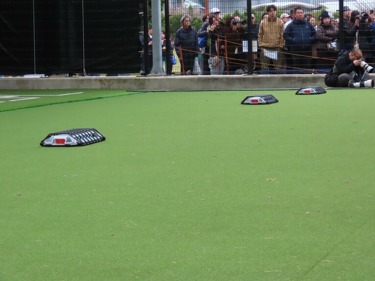 ラプソード3.0が置かれたブルペン©Kou Hiroo