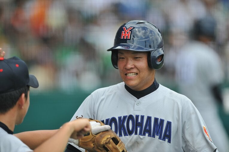 横浜高校時代の筒香　©Hideki Sugiyama