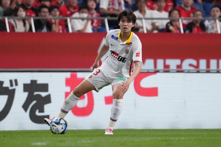22歳の藤井陽也は名古屋でリーグ戦全試合に先発出場した　©Masashi Hara/Getty Images