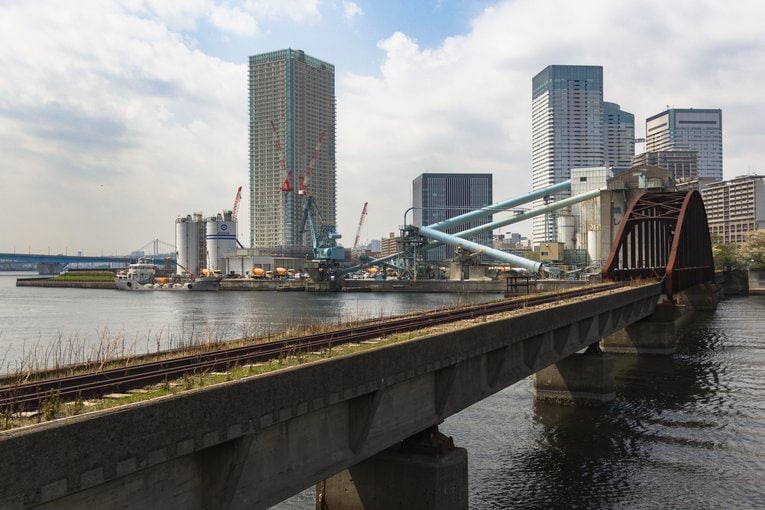 2014年4月に撮影した東京都港湾局専用線