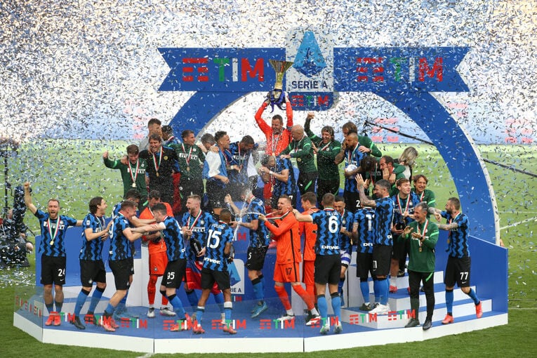 20-21シーズン、セリエAを制覇したインテル　©Getty Images