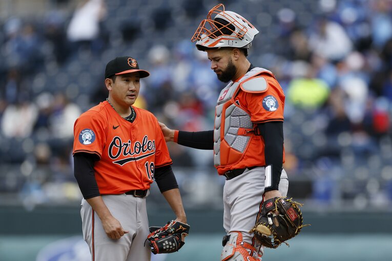 菅野の初勝利の試合では捕手を務めたゲイリー・サンチェスも「本当に楽しかった」と評した　©︎Getty Images