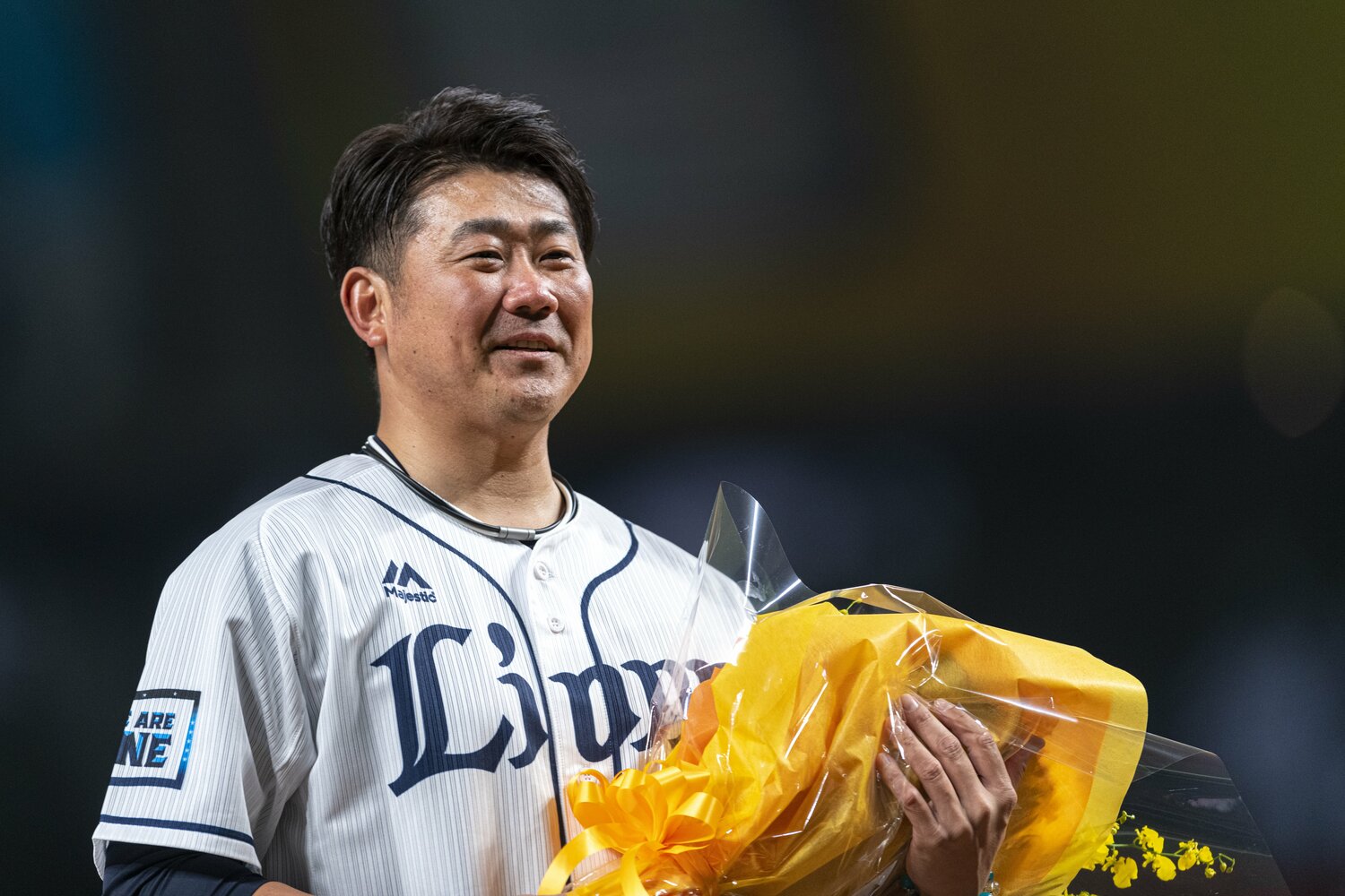 2021年12月、松坂の引退セレモニー　©Takuya Sugiyama