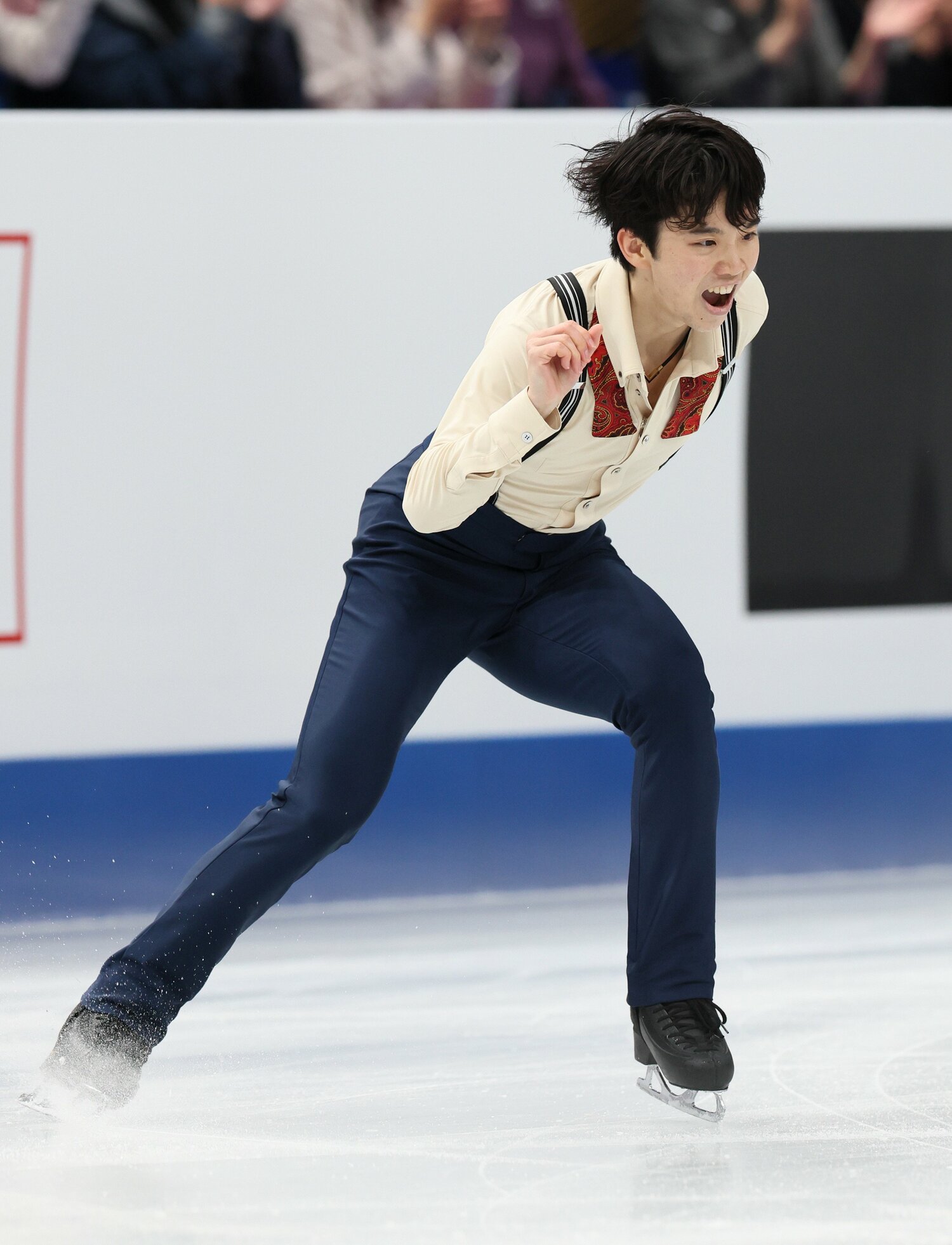 世界選手権でのSP『Happy Jazz』 ©JIJI PRESS