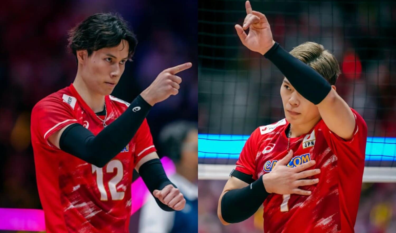 攻守に貢献した高橋藍と西田有志 ©︎Volleyball World