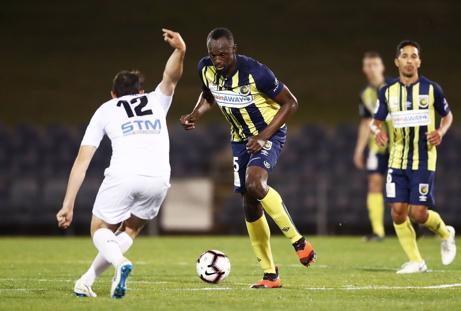 2018年には、オーストラリアのセントラルコースト・マリナーズFCに練習生として入団しているウサイン・ボルト　©Getty Images