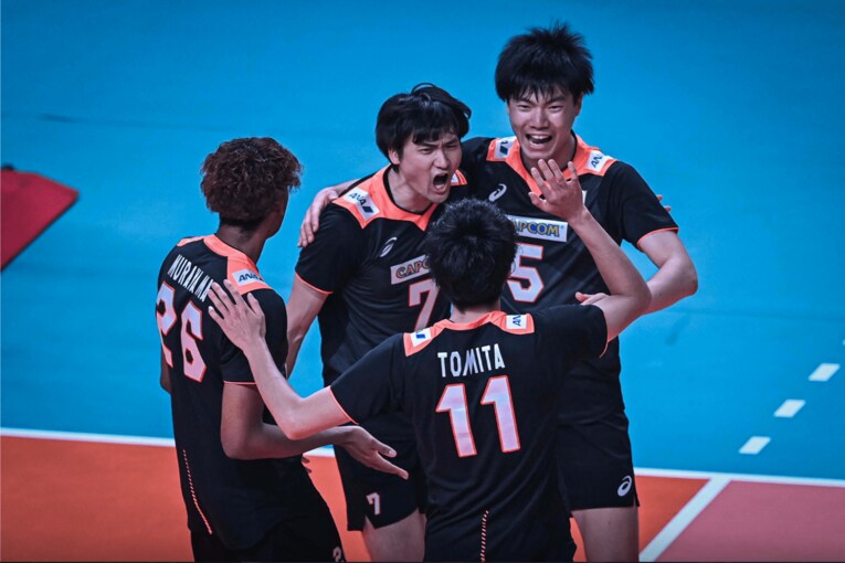 ネーションズリーグ・フランス戦　©︎FIVB