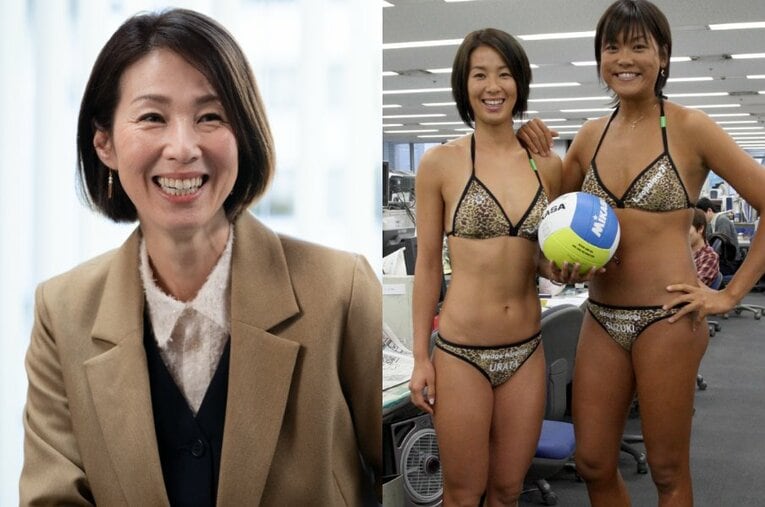 “ビーチの女豹”の愛称でも親しまれた浦田聖子さん ／ photograph by L)Shiro Miyake、R)Sankei Shimbun