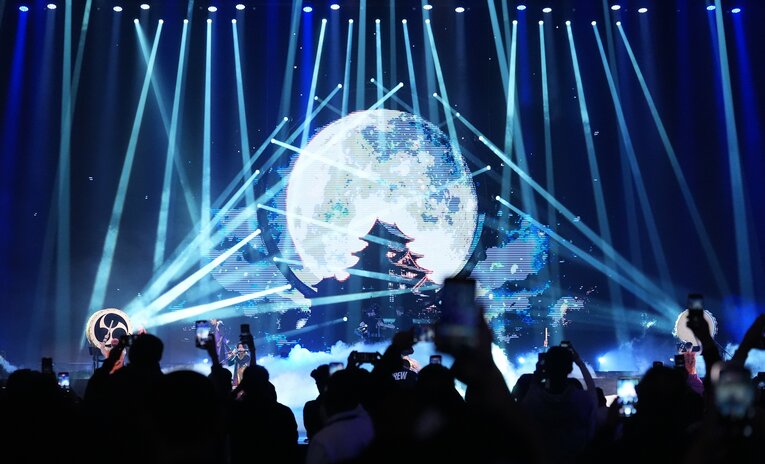 井上尚弥の入場シーン　©Naoki Fukuda