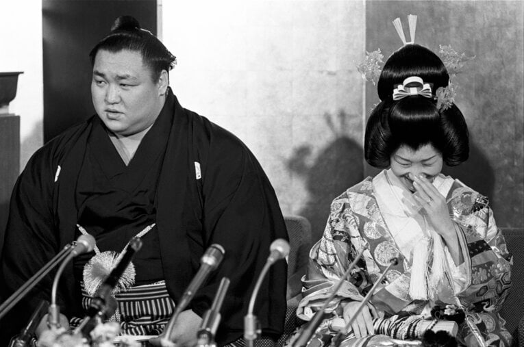 1978年に帝国ホテルで催された、とみ子夫人との結婚披露宴　©BUNGEISHUNJU