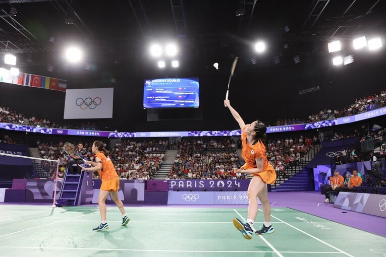 マレーシアのペアとの3位決定戦　©Ryosuke Menju/JMPA