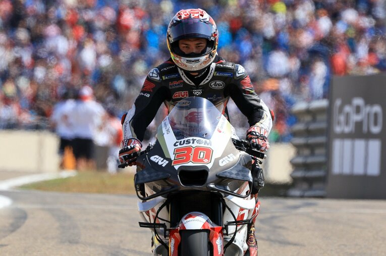 シーズン途中にテストライダーへの転身を表明した中上だが、その表情は明るい ／ photograph by Satoshi Endo