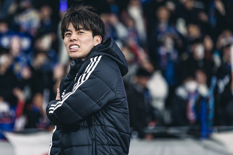 試合後の田中碧　©Kiichi Matsumoto/JMPA