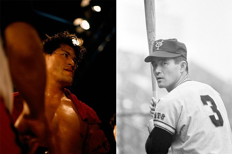 昭和の日本スポーツを代表する長嶋茂雄とアントニオ猪木。誕生日が同じなのも奇遇だが、この時代に珍しく2人とも歌声を残していない ／ photograph by Naoya Sanuki/Masahiko Ishii