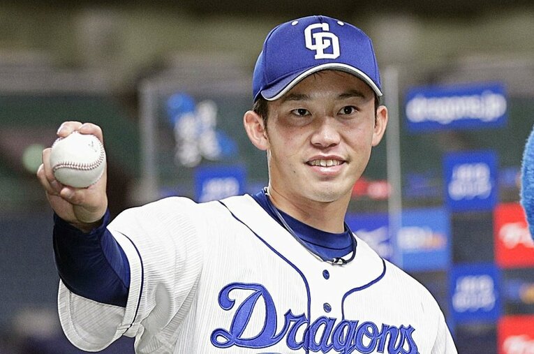 2020年から4年間、中日でプレーした岡野祐一郎　©KYODO