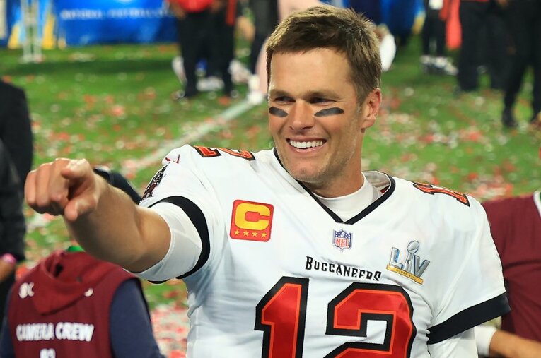 今季限りでの引退を表明したトム・ブレイディ（44歳）。2020年にタンパベイ・バッカニアーズに移籍。昨年、自身7度目のスーパーボウル制覇を果たした ／ photograph by Getty Images