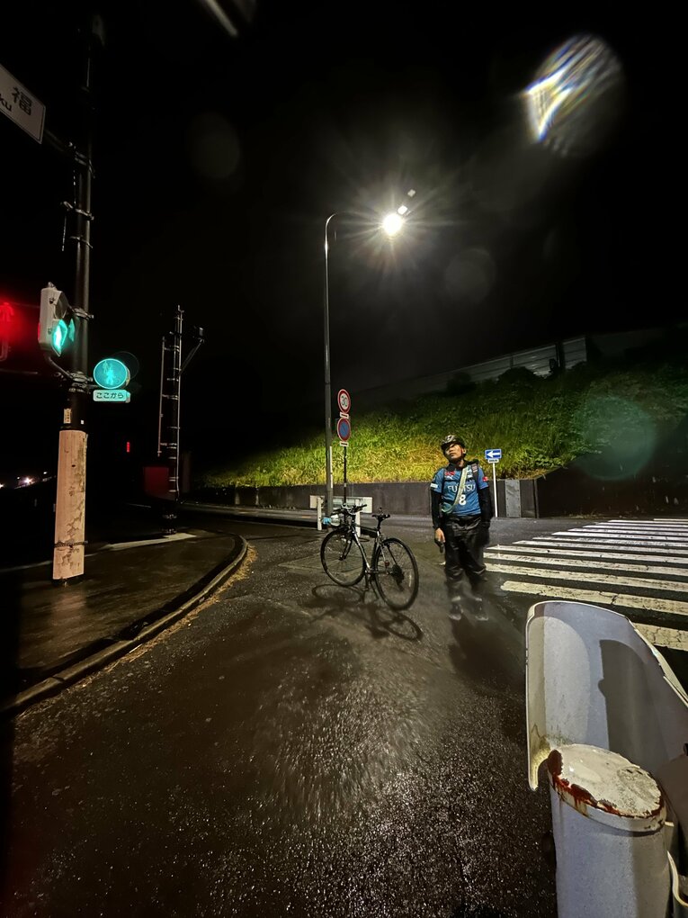 峠道を乗り切り、沼津まで残り8km（小野田治矢さん提供）