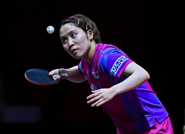 ドーハ大会では2回戦で思わぬ敗北を喫してしまった平野美宇　©JIJI PRESS