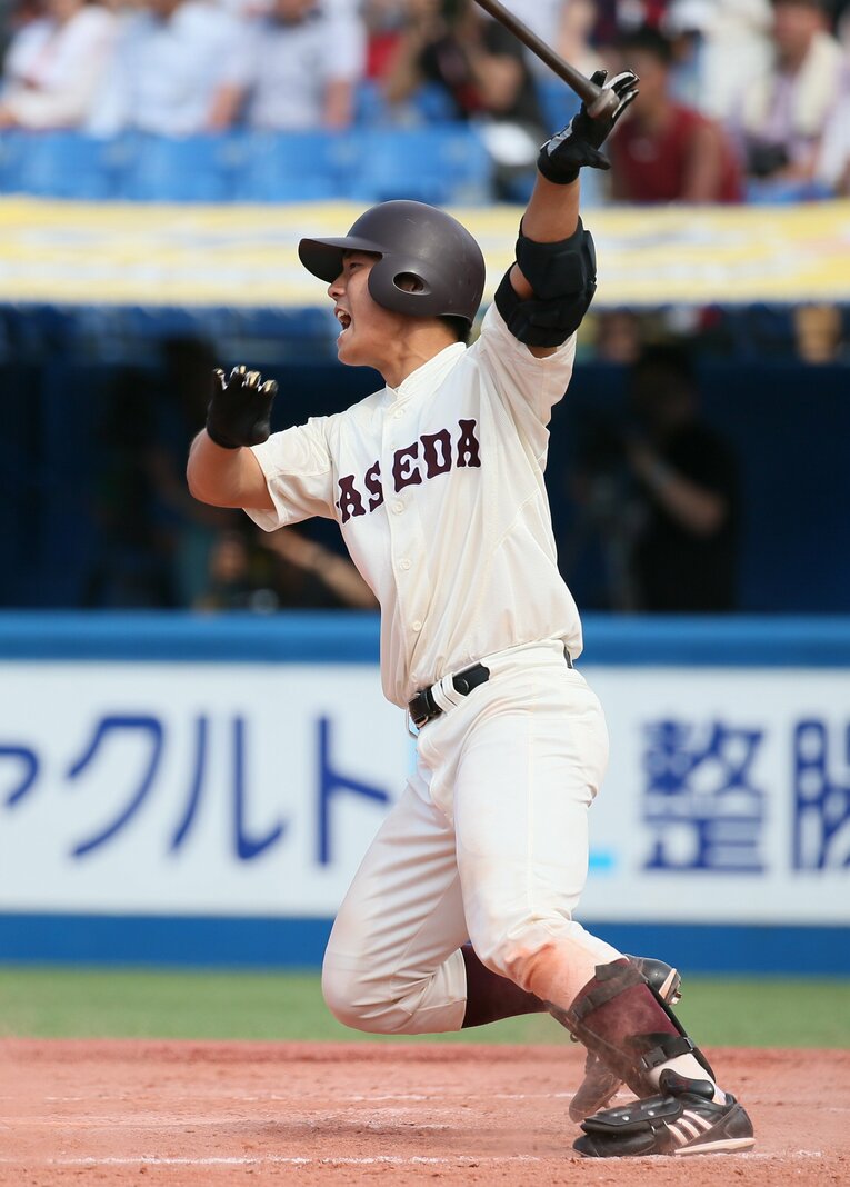 早大時代の道端　©JIJI PRESS