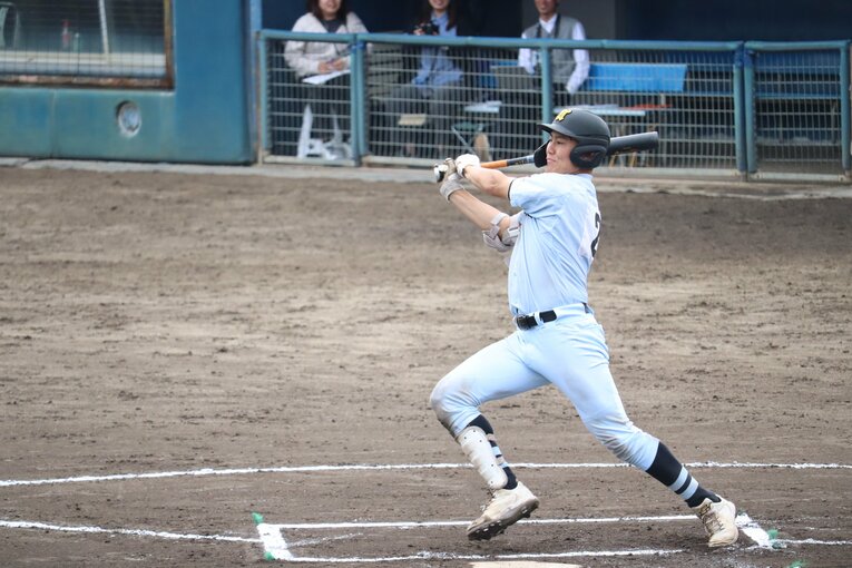 今夏の福島県大会では3割8分5厘の打率を残すなど、結果は悪くないように見えるのだが…？　©︎Genki Taguchi
