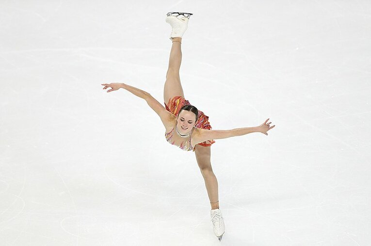 4年ぶりに出場したスケートアメリカで、見事に優勝を飾ったマライア・ベル ／ photograph by Getty Images