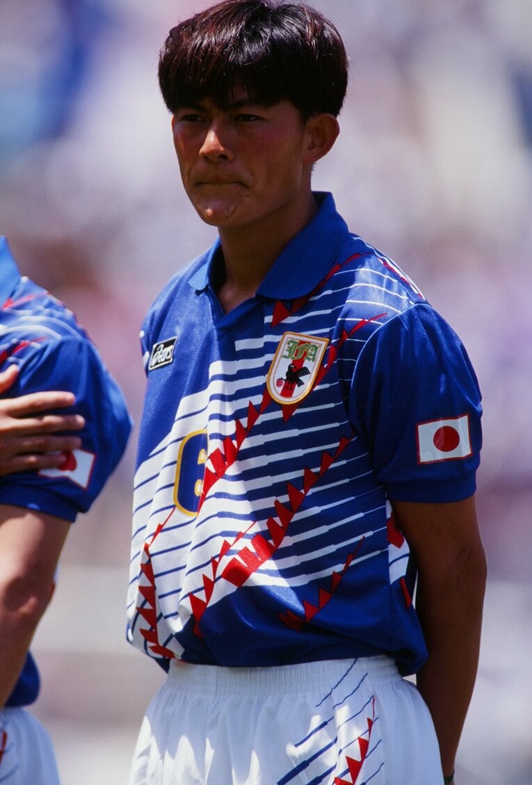 1994年5月22日オーストラリア戦で日本代表をデビューを飾った岩本輝雄　©︎JFA