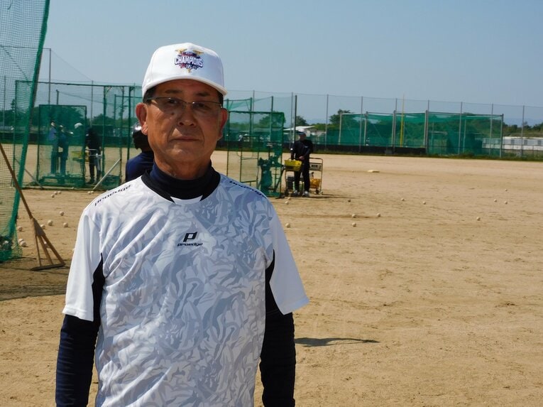 貝塚ヤングの川端末吉監督　©Haruka Sato