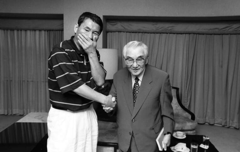 故・淀川長治氏と北野武監督の対談　©BUNGEISHUNJU