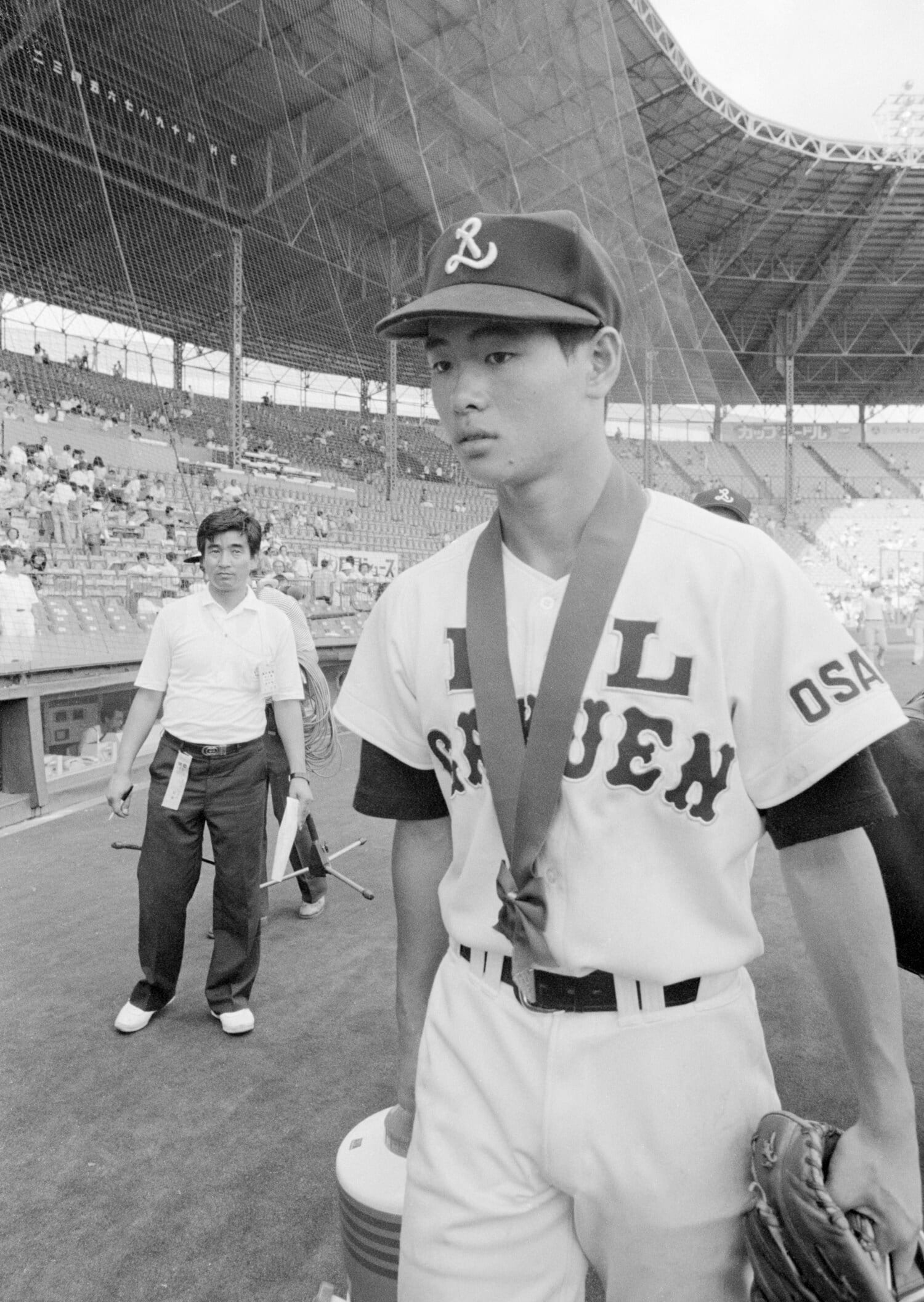 甲子園で敗れた桑田。その後、2度の敗因を知りたいと取手二高を訪れた　©JIJI PRESS