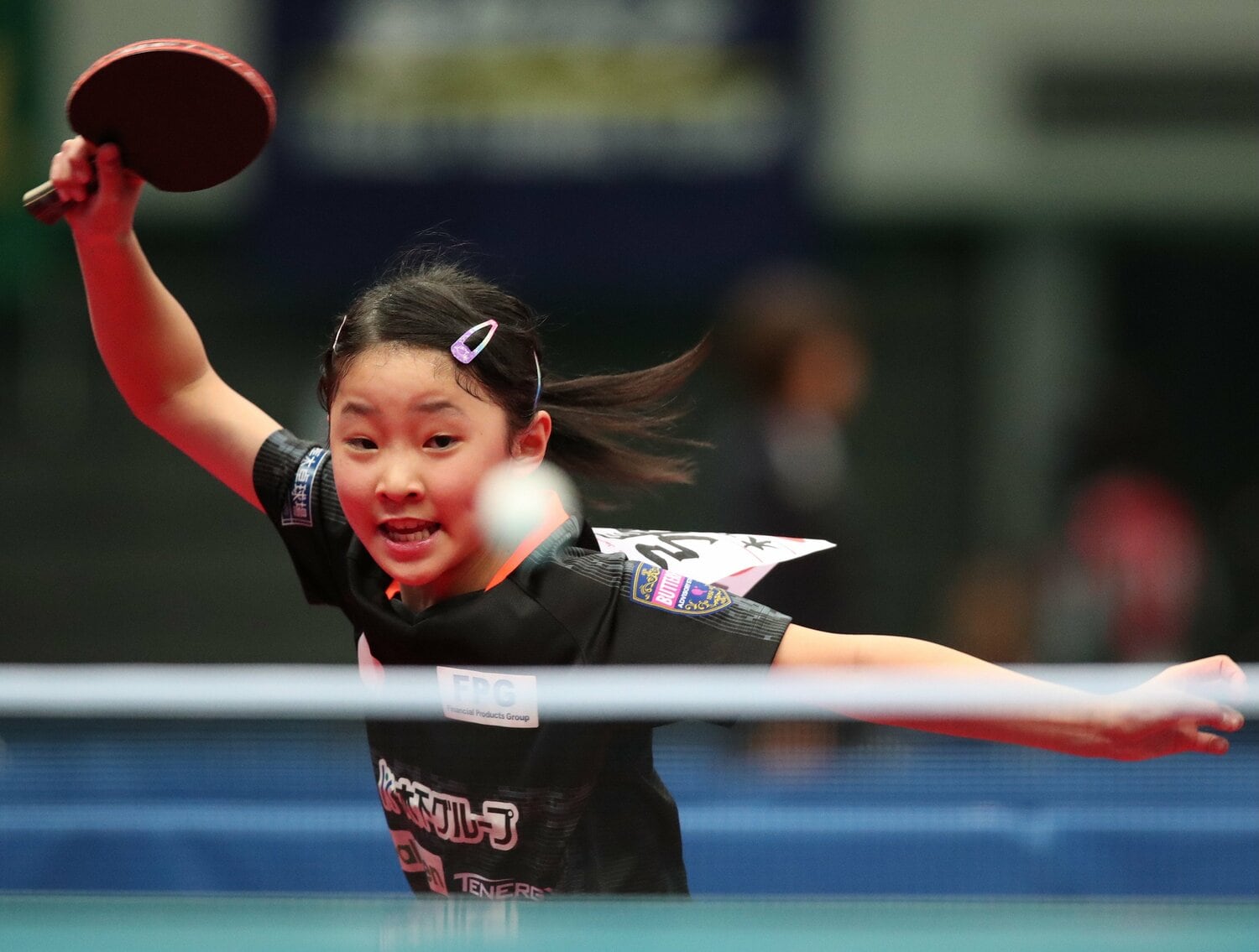 5年前(2019年)の全日本選手権1回戦で試合を行う張本 ©JIJI PRESS