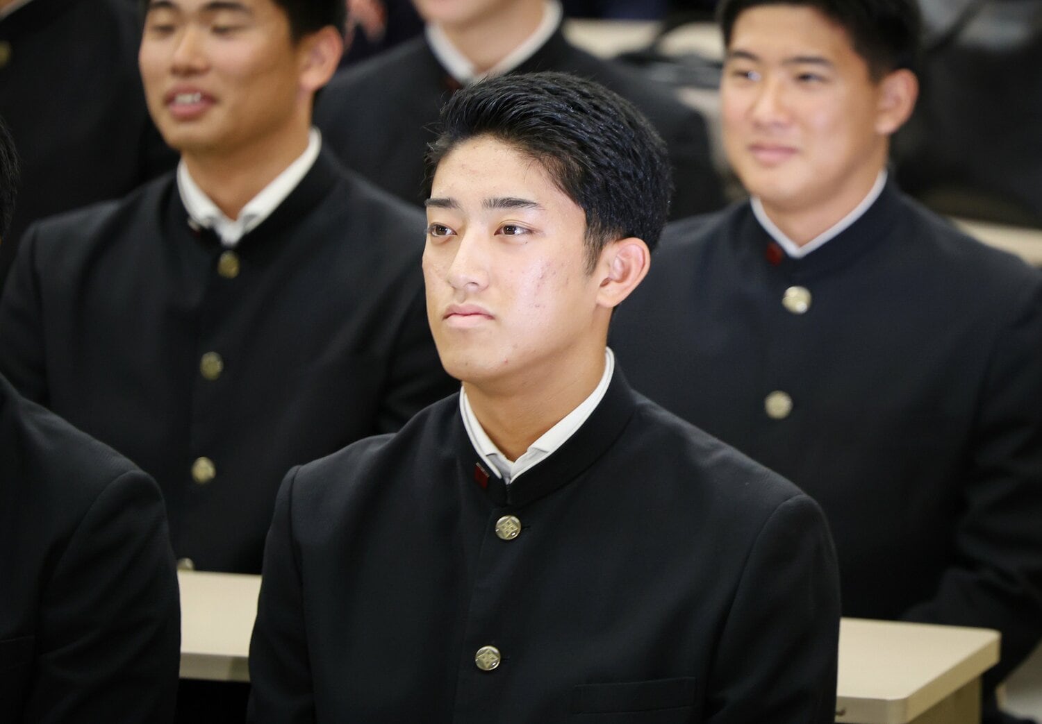 強行指名にもその表情は一切崩れなかった　©JIJI PRESS