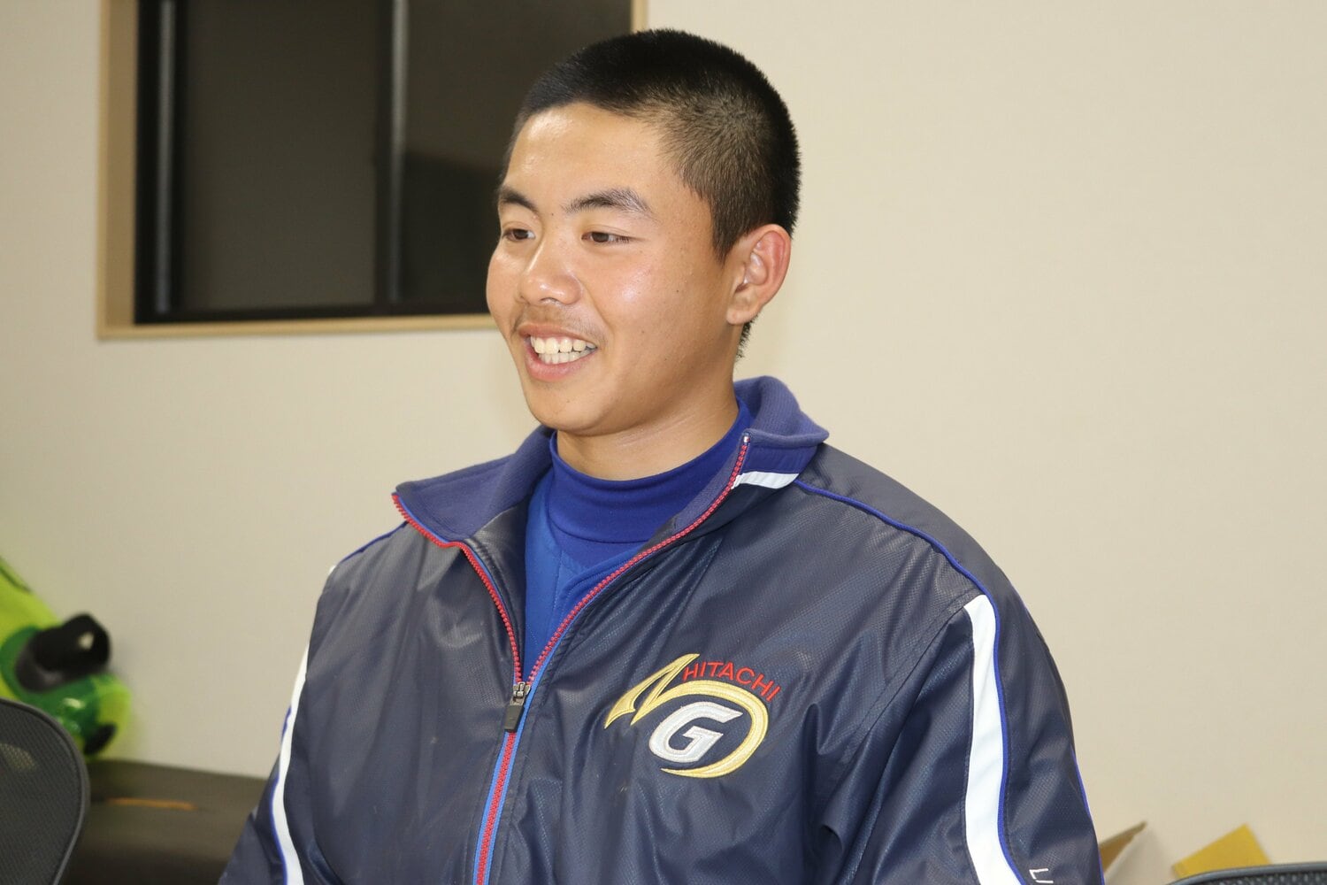 インタビューに答える李は日本語能力も高い ©Yu Takagi