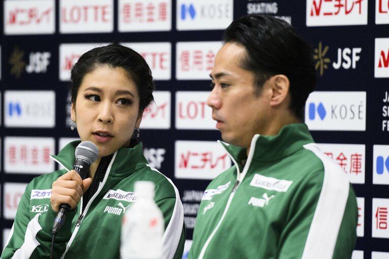 表彰式後の記者会見　©Asami Enomoto