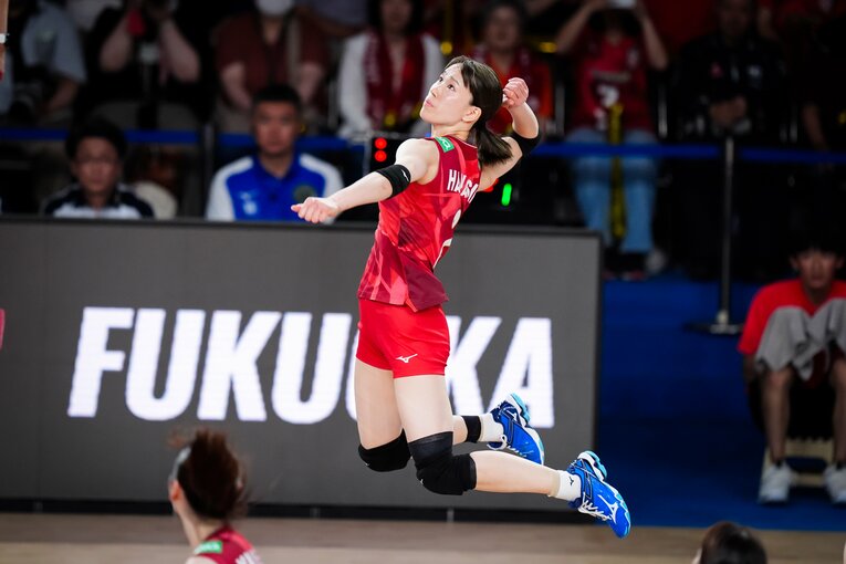 林琴奈（VNL韓国戦）©︎Volleyball World