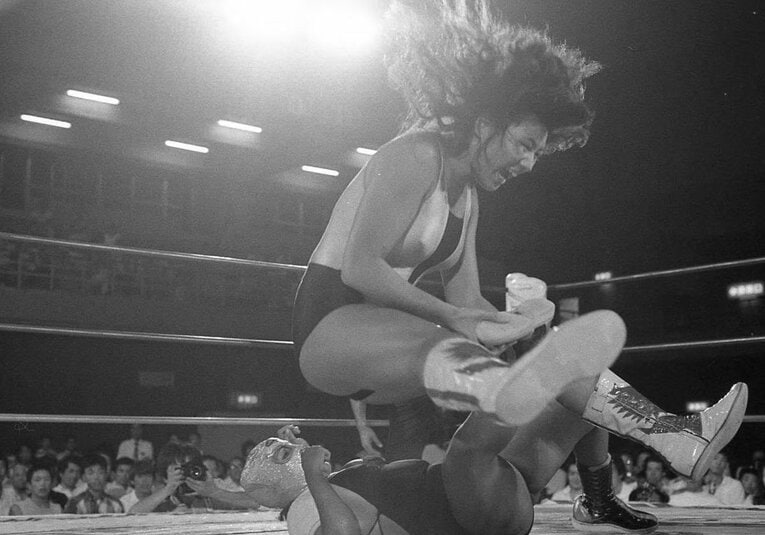 全女で活躍したジャンボ堀さんの現役時代　提供：ジャンボ堀