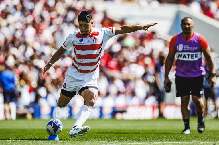 W杯チリ戦でキック6本すべて決めた松田力也　©Kiichi Matsumoto
