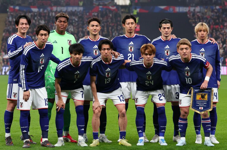 イングランド戦の先発メンバー。現日本代表の主力はほとんど「ベルギー経由」で欧州での実力を育んだ　©Marc Atkins/Getty Images